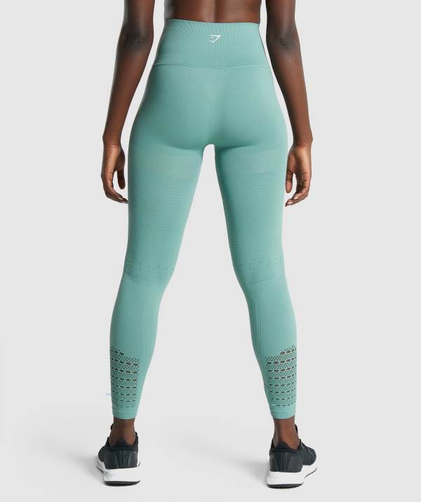 Damske Legíny Gymshark Energy Seamless Svetlo Zelene | WP9805714